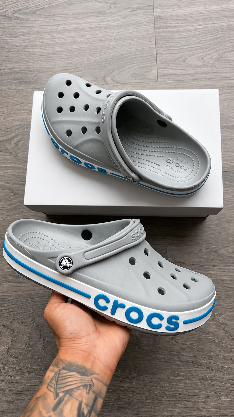 Crocs Bayaband Clog – Grey Sky Blue
