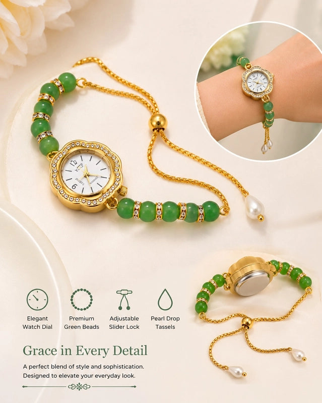 Boho Statement Jewelry Watch - Women Vintage Gold Plated Tassel Bracelet | Ethnic Party Style | Stylish Accessory